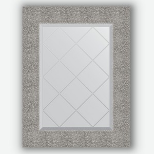 Зеркало с гравировкой в багетной раме Evoform чеканка серебряная 90 мм 56x74 см