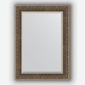 Зеркало с фацетом в багетной раме Evoform вензель серебряный 101 мм 79х109 см