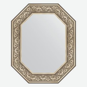 Зеркало в багетной раме Evoform барокко серебро 106 мм 65x80 см