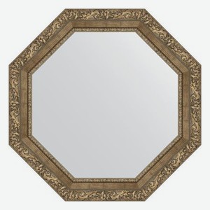 Зеркало в багетной раме Evoform виньетка античная латунь 85 мм 70x70 см