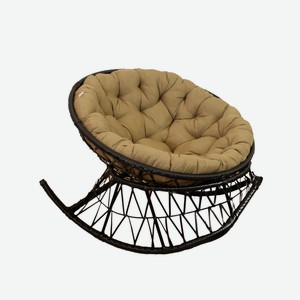 Кресло для отдыха Greengard с подушкой искусственный ротанг сталь коричневое, 80 х 102 х 110см Россия