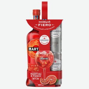Напиток винный МАРТИНИ Фиеро красный сладкий (Италия), 1л+Тоник, 0,66л ...