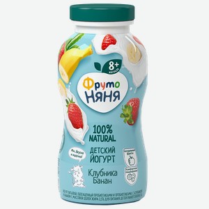 Йогурт ФРУТОНЯНЯ, Клубника-банан, 2,5%, 200г