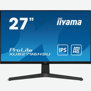 Монитор 27 ProLite 1920x1080 16:9 IPS LED HDMI DisplayPort USB XUB2796HSU-B1 Черный Iiyama