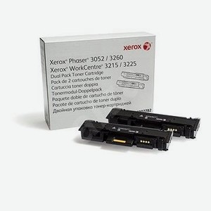 Картридж лазерный 106R02782 черный x2упак. (6000стр.) для Phaser 3052 3260 WC 3215 3225 Xerox