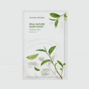 Тканевая маска для лица с экстрактом зеленого чая NATURE REPUBLIC Real Nature Mask Sheet Green Tea 1 шт
