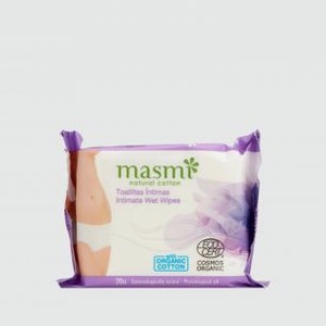 Органические влажные салфетки для интимной гигиены MASMI Natural Cotton 20 шт