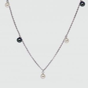 Ожерелье серебряное PROSTO JEWLRY С 5 Речными Жемчужинами 1 шт