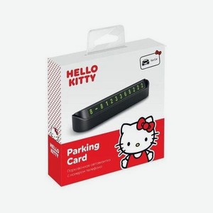 Парковочная автовизитка Deppa Hello Kitty 1 Parking Card, пластик, черный 47077
