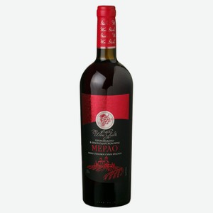 Вино Wine Guide ординарное сухое красное Мерло Россия, 0,75 л