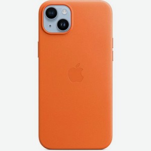 Чехол (клип-кейс) Apple Leather Case with MagSafe, для Apple iPhone 14 Plus, оранжевый [mppf3fe/a]