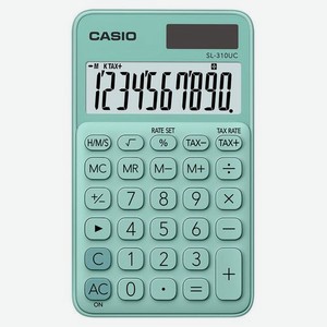 Калькулятор Casio SL-310UC-GN-W-EC, 10-разрядный, зеленый