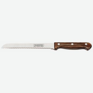 Нож кухонный TRAMONTINA Polywood, для хлеба, 175мм, заточка серрейтор, стальной, серебристый [21125/197]