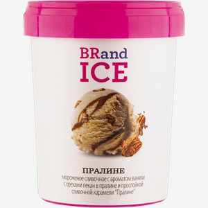 Мороженое сливочное Бренд Айс пралине со сливками  БРПИ  АО п/у, 1000 мл