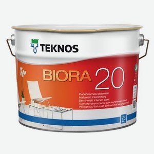 Краска полуматовая бесцветная Teknos Biora РМ3 10/9 л