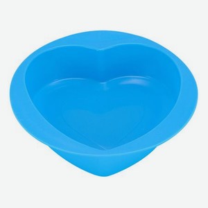 Форма для выпечки Guffman Heart силиконовая 21*22 см голубая
