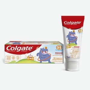 Зубная паста Colgate 3-5 детская защита от кариеса без фторида со вкусом апельсина, 60мл Китай