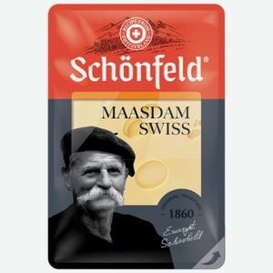 Сыр Schonfeld Swiss Maasdam 48%, 125г