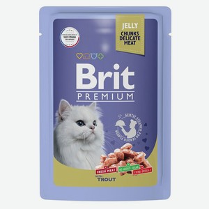 Корм для кошек Brit желе форель, 85 г