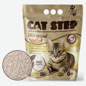 Наполнитель для кошачьего туалета Сat Step Tofu Original соевый комкующийся, 6 л
