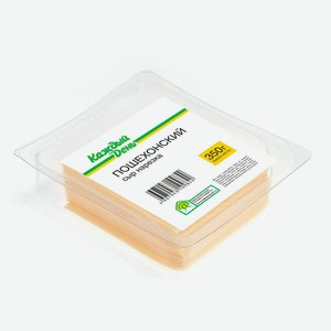 Сыр полутвердый «Каждый день» Пошехонский 45% нарезка БЗМЖ, 350 г