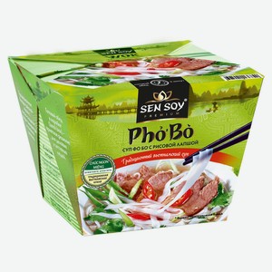 Суп Sen Soy Premium Pho Bo с рисовой лапшой, 125 г