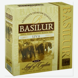 Чай черный Basilur Uva OP Лист Цейлона в пакетиках, 100х2 г