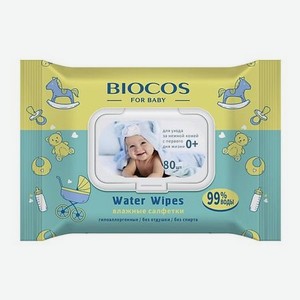 BIOCOS Влажные салфетки детские Water Wipes с клапаном