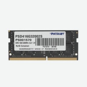 Память оперативная DDR4 Patriot Signature 16Gb 3200Mhz PSD416G32002S)