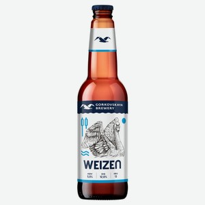 Пиво «Горьковская пивоварня» Weizen светлое нефильтрованное 5%, 440 мл