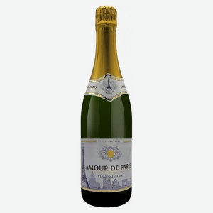 Игристое вино Amour de Paris белое брют Франция, 0,75 л