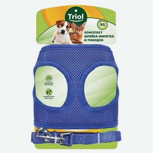 Шлейка и поводок для собак Triol XS обхват груди 30 см + поводок 1,5х120 см