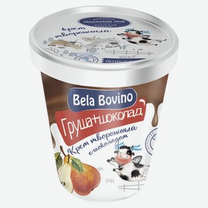 Крем творожный Bela Bovino двухслойный груша и шоколад 3%, 145 г