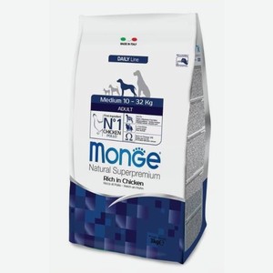 Корм Monge сухой корм для взрослых собак средних пород (12 кг)