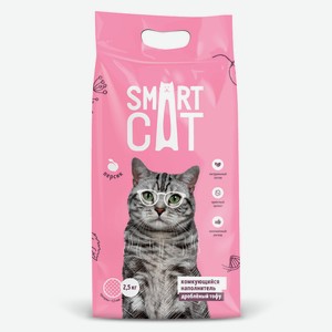 Smart Cat наполнитель комкующийся наполнитель Тофу дробленый: персик (2,5 кг)