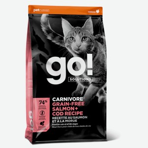 Корм GO! Solutions беззерновой корм для котят и кошек, с лососем и треской (3,63 кг)
