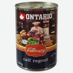 Ontario консервы для собак  Рагу с теленком и уткой  (800 г)