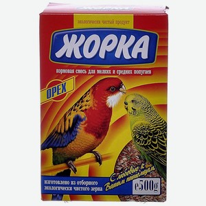 Жорка для мелких и средних попугаев с орехами (коробка) (500 г)