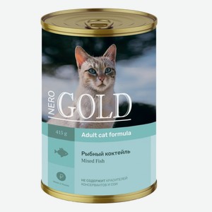 Nero Gold консервы кусочки в желе для кошек  Рыбный коктейль  (415 г)