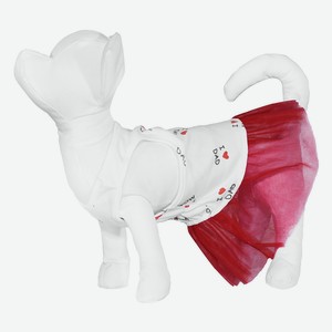 Yami-Yami одежда платье для собаки с красной юбкой из фатина (S)