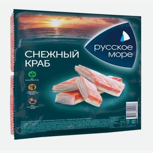 Крабовые палочки охлажденные Русское Море Снежный краб, 200 г, вакуумная упаковка