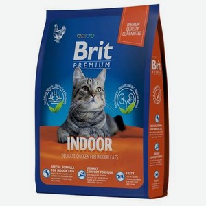 Корм для кошек Brit Premium Cat Indoor домашнего собержания с курицей 0.4 кг