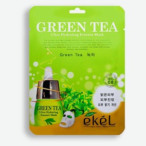 Маска для лица Ekel с экстрактом зеленого чая тканевая, 25 г