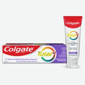 Зубная паста антибактериальная Colgate Total 12 Профессиональная Здоровье десен, 75 мл