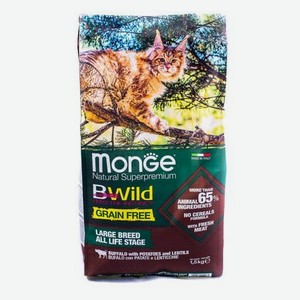 Корм для кошек MONGE BWild Grain free крупных пород из мяса буйвола 1.5кг