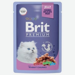 Корм для котят Brit 85г Premium кролик в желе