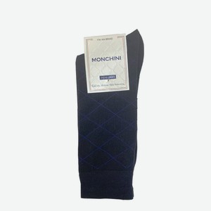 Носки мужские Monchini артМ103 - Черный, Синий ромб, 44-45
