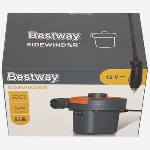 Насос электрический Bestway Sidewinder AC/DC 12В/220В с адаптером 490л/м 3 насадки в комплекте арт62