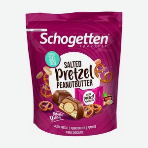 Конфеты шоколадные Schogetten Specials c кренделем и арахисовой пастой 116 г