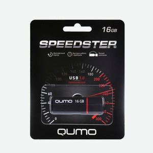 Флешка Speedster QM16GUD3-SP-BLACK 16Gb Черная Qumo